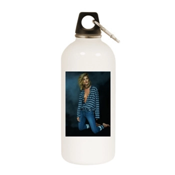 Rosie Huntington-Whiteley White Water Bottle With Carabiner