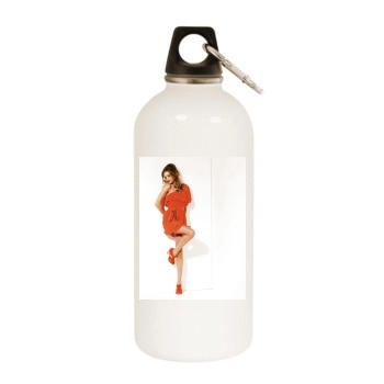 Rosie Huntington-Whiteley White Water Bottle With Carabiner