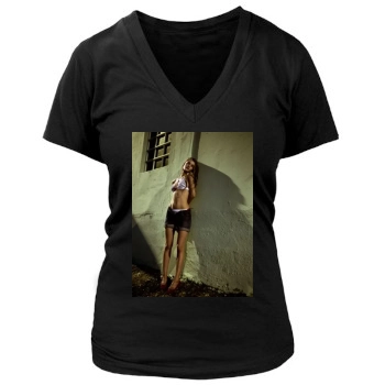 Rosie Huntington-Whiteley Women's Deep V-Neck TShirt