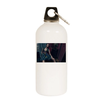 Rosie Huntington-Whiteley White Water Bottle With Carabiner