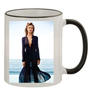 Rosie Huntington-Whiteley 11oz Colored Rim & Handle Mug