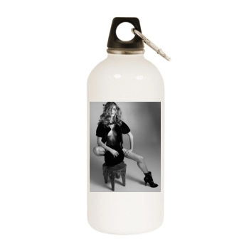 Rosie Huntington-Whiteley White Water Bottle With Carabiner