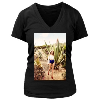 Rosie Huntington-Whiteley Women's Deep V-Neck TShirt