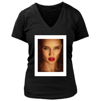 Rosie Huntington-Whiteley Women's Deep V-Neck TShirt