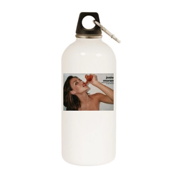 Josie Maran White Water Bottle With Carabiner