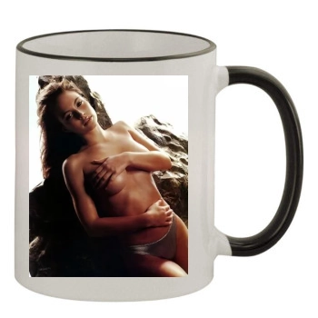 Josie Maran 11oz Colored Rim & Handle Mug