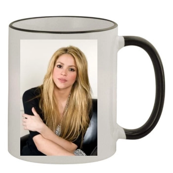 Shakira 11oz Colored Rim & Handle Mug