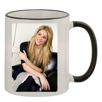 Shakira 11oz Colored Rim & Handle Mug