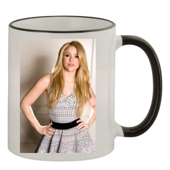 Shakira 11oz Colored Rim & Handle Mug