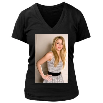 Shakira Women's Deep V-Neck TShirt