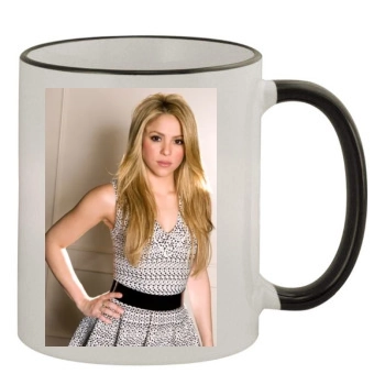 Shakira 11oz Colored Rim & Handle Mug