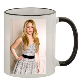 Shakira 11oz Colored Rim & Handle Mug