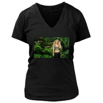 Shakira Women's Deep V-Neck TShirt