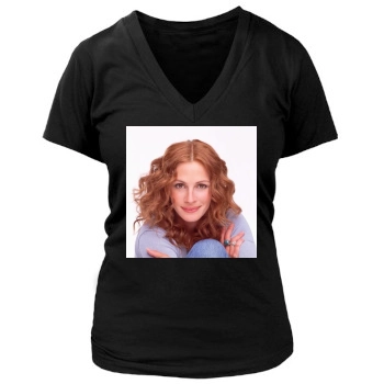 Julia Roberts Women's Deep V-Neck TShirt