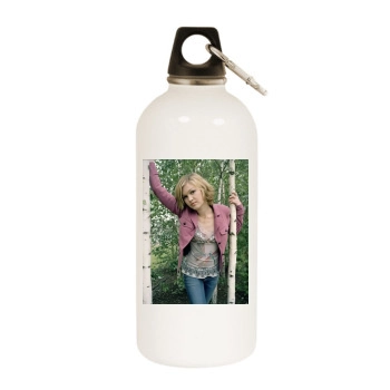 Julia Stiles White Water Bottle With Carabiner