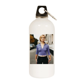 Julia Stiles White Water Bottle With Carabiner