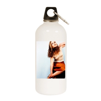 Julia Stiles White Water Bottle With Carabiner