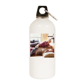 Julia Stiles White Water Bottle With Carabiner