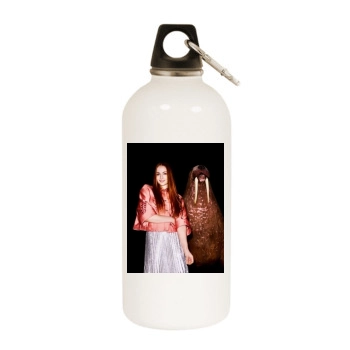 Sophie Turner White Water Bottle With Carabiner