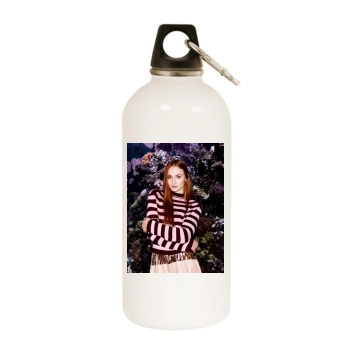 Sophie Turner White Water Bottle With Carabiner