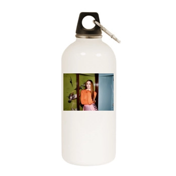 Sophie Turner White Water Bottle With Carabiner