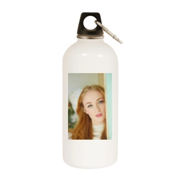 Sophie Turner White Water Bottle With Carabiner