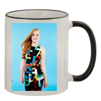 Sophie Turner 11oz Colored Rim & Handle Mug