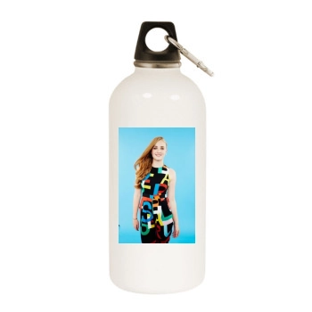 Sophie Turner White Water Bottle With Carabiner