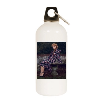 Sophie Turner White Water Bottle With Carabiner