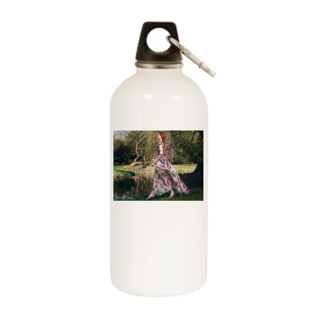 Sophie Turner White Water Bottle With Carabiner