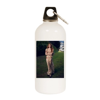 Sophie Turner White Water Bottle With Carabiner