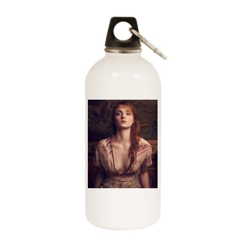 Sophie Turner White Water Bottle With Carabiner