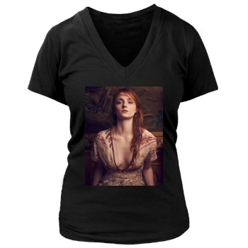 Sophie Turner Women's Deep V-Neck TShirt