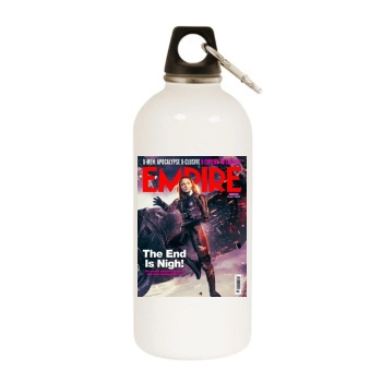 Sophie Turner White Water Bottle With Carabiner