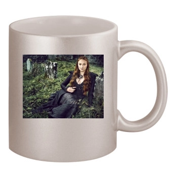 Sophie Turner 11oz Metallic Silver Mug