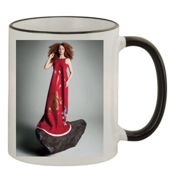 Sophie Turner 11oz Colored Rim & Handle Mug