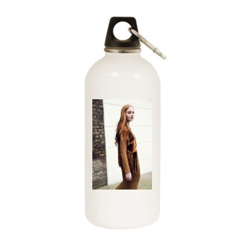 Sophie Turner White Water Bottle With Carabiner