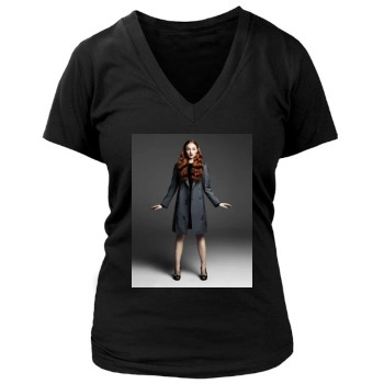 Sophie Turner Women's Deep V-Neck TShirt