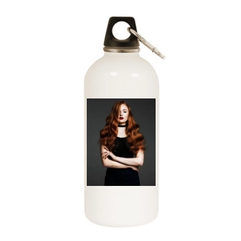 Sophie Turner White Water Bottle With Carabiner