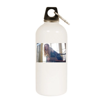 Sophie Turner White Water Bottle With Carabiner