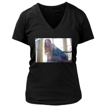 Sophie Turner Women's Deep V-Neck TShirt