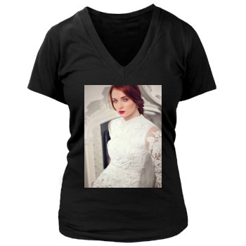 Sophie Turner Women's Deep V-Neck TShirt