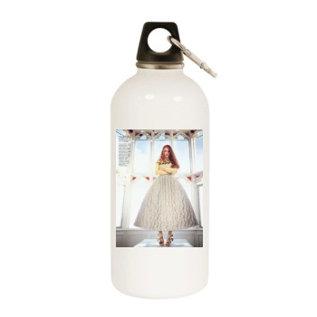 Sophie Turner White Water Bottle With Carabiner