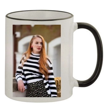 Sophie Turner 11oz Colored Rim & Handle Mug