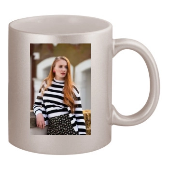 Sophie Turner 11oz Metallic Silver Mug