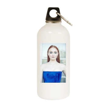 Sophie Turner White Water Bottle With Carabiner