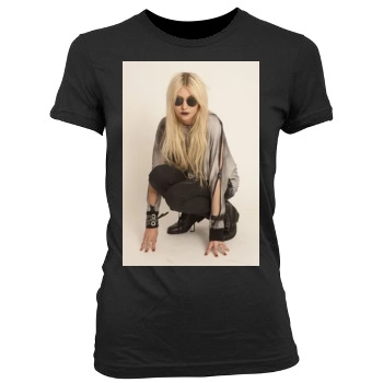 Taylor Momsen Women's Junior Cut Crewneck T-Shirt