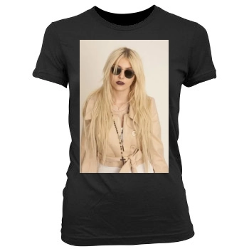 Taylor Momsen Women's Junior Cut Crewneck T-Shirt