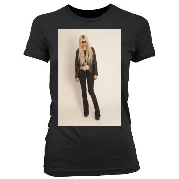 Taylor Momsen Women's Junior Cut Crewneck T-Shirt