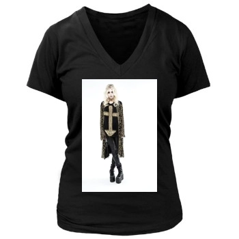 Taylor Momsen Women's Deep V-Neck TShirt